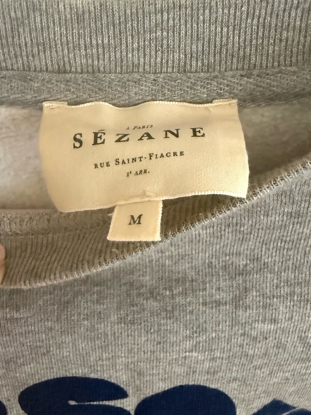 Sezane Marled Gray sweatshirt Size Medium - Picture 2 of 5